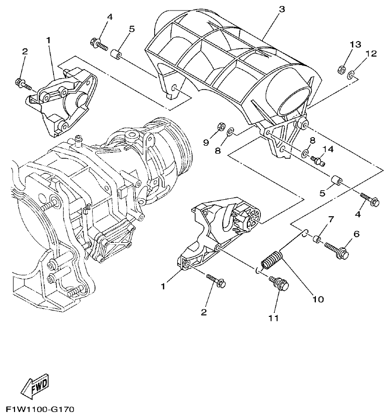 Yamaha FX1800A-H(6S51)F1W7 JET UNIT 3 parts diagram